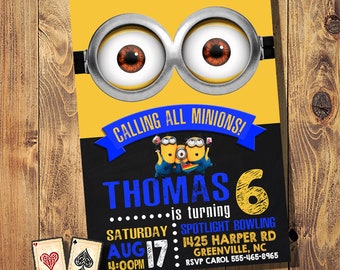 Kevin Minion Card Etsy