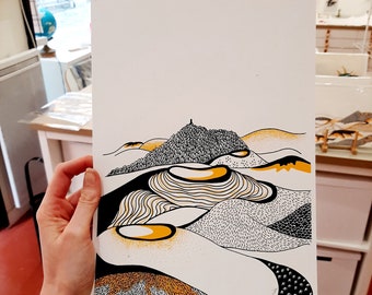 Serigraphy Chaîne des Puys