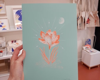Crocus screen printing