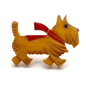 ヴィンテージ 1940's~ ブラック ドッグ 犬 ベークライト ブローチ 1930/40年代 ベークライト ブローチ 犬 Vintage Bakelite Dog