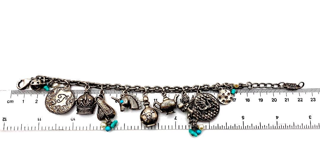 Bracelet Vintage POGGI Paris - Style Rétro Années 80 Avec Breloques