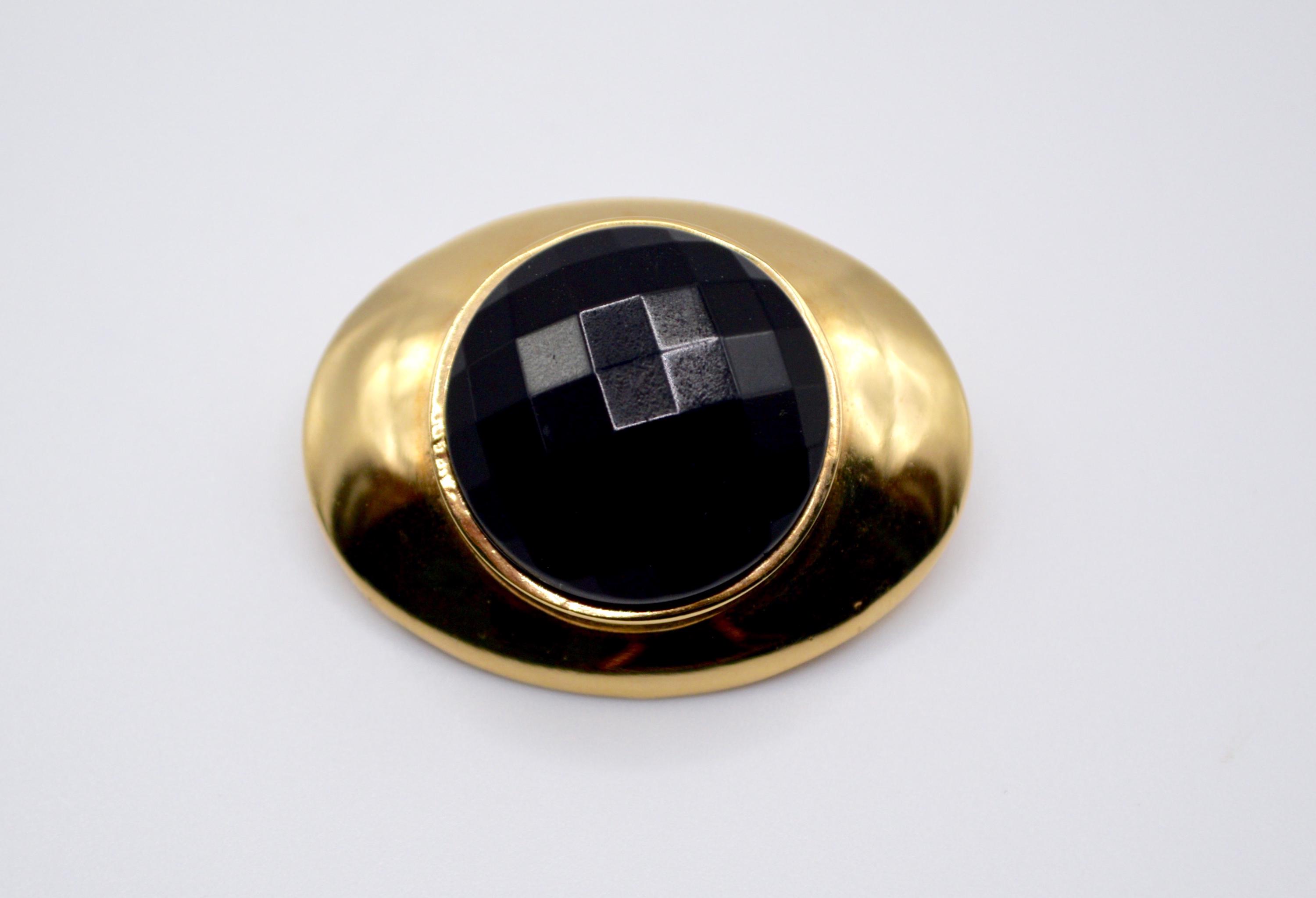新製品情報も満載 CASCIO BIJOUX Vintage Glass Black and Metal Tone Gold 1970th アクセサリー