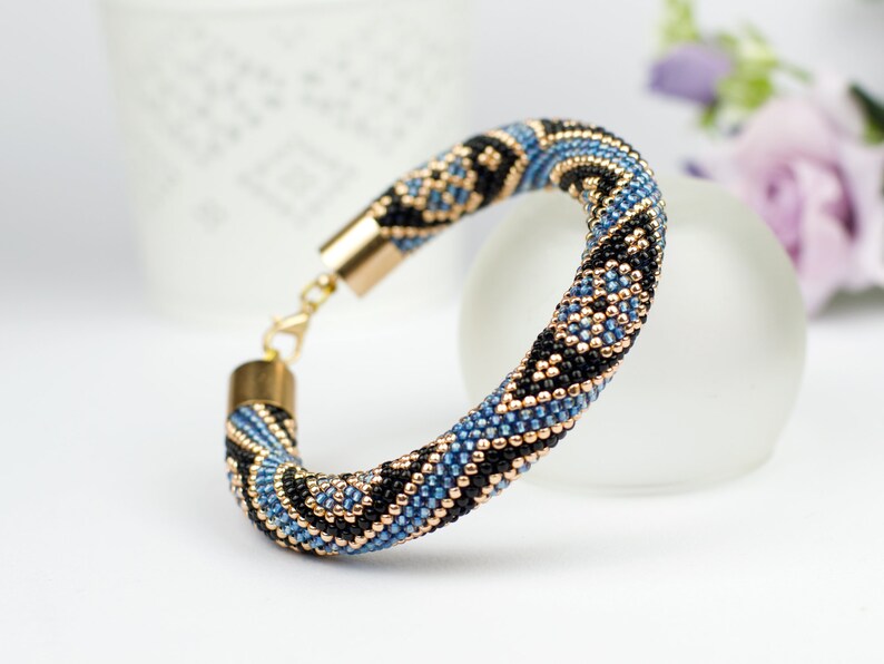 DIY Beautiful Bracelet Bead Crochet Kit Needlework Bead Etsy