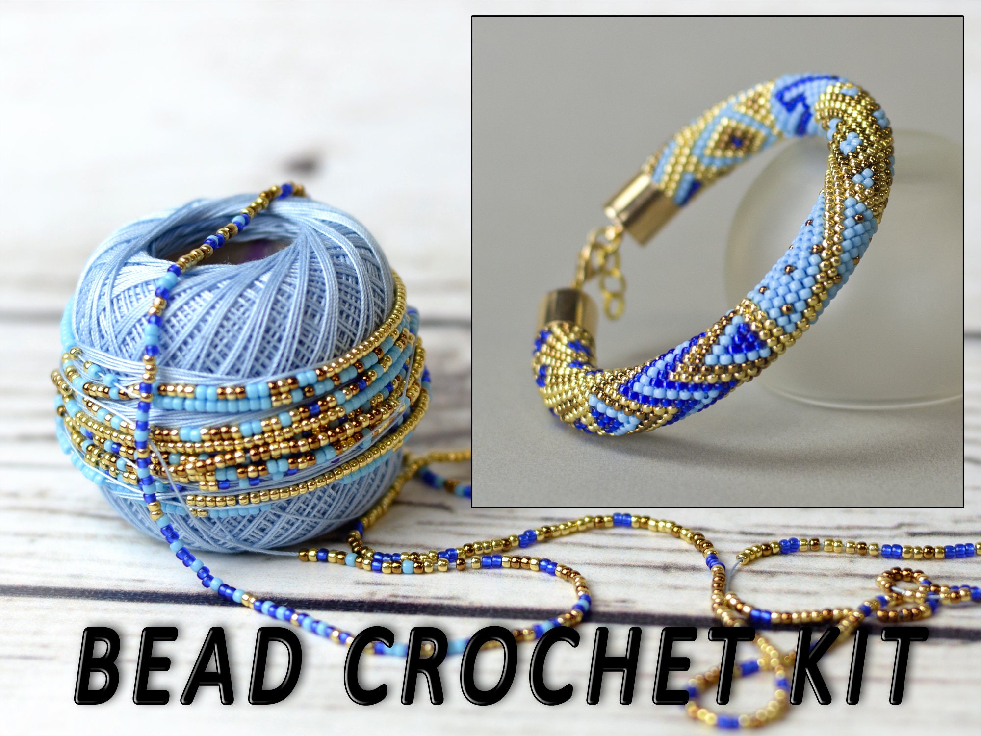 Bracelet making kit beading kit adult crafts bead crochet Etsy