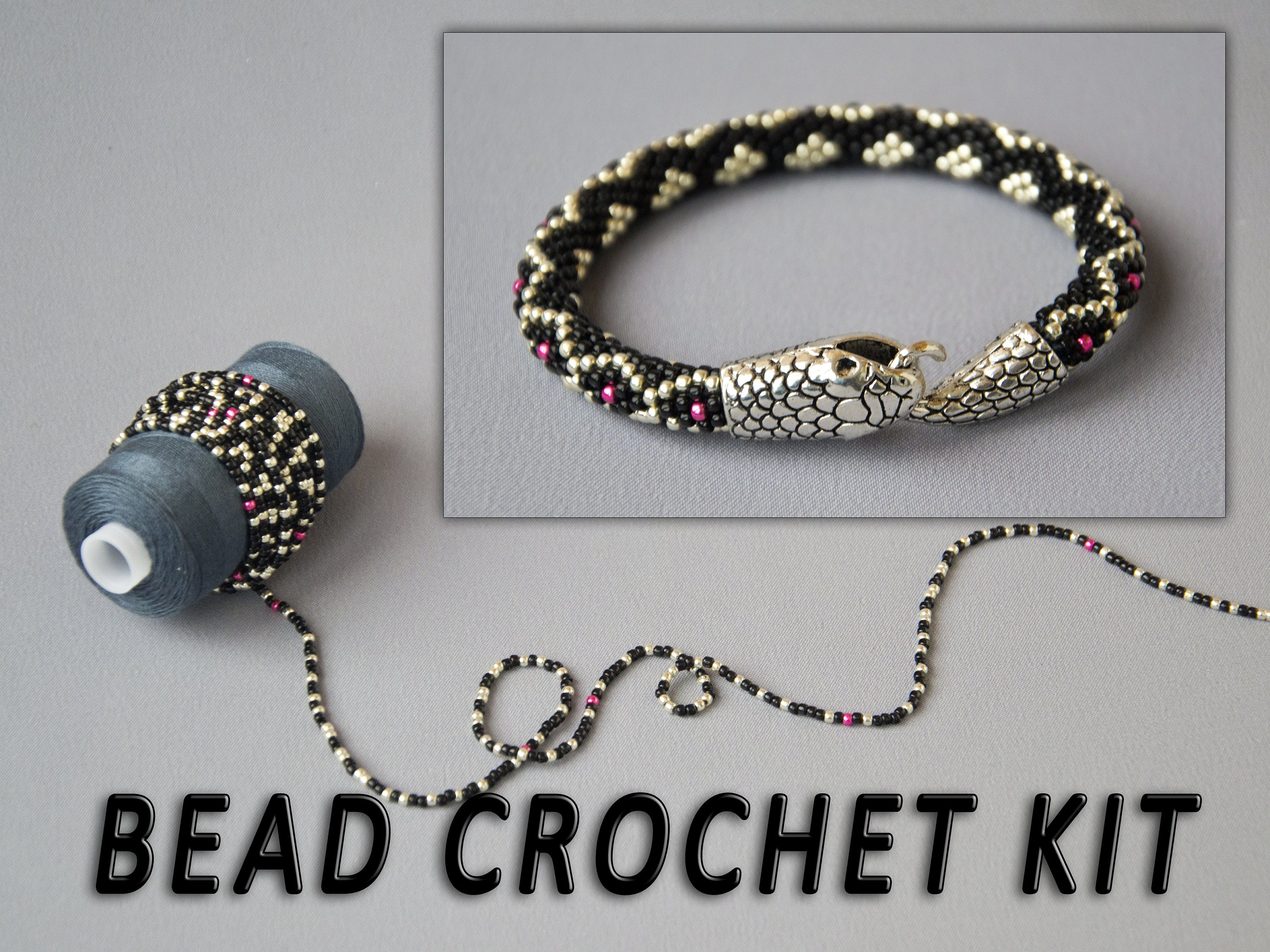 Bead crochet kit adult craft kit seed bead kit bracelet pdf Etsy