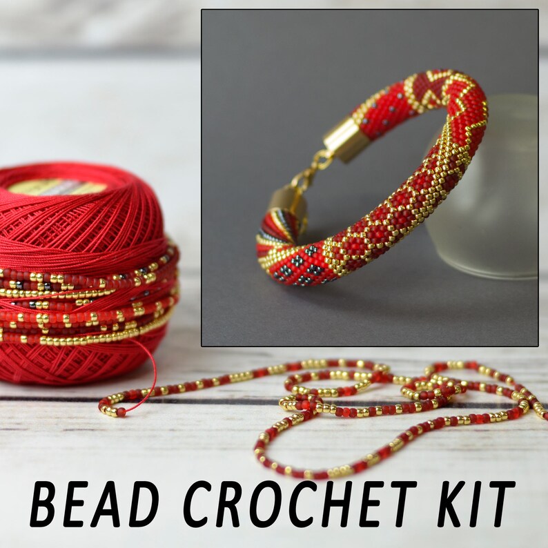 Bead crochet kit bracelet jewelry making kit diy bracelet Etsy