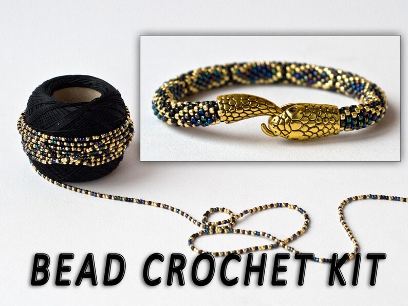 Bead Crochet Kit Bracelet Adult Craft Kit Seed Bead Kit Pdf Etsy