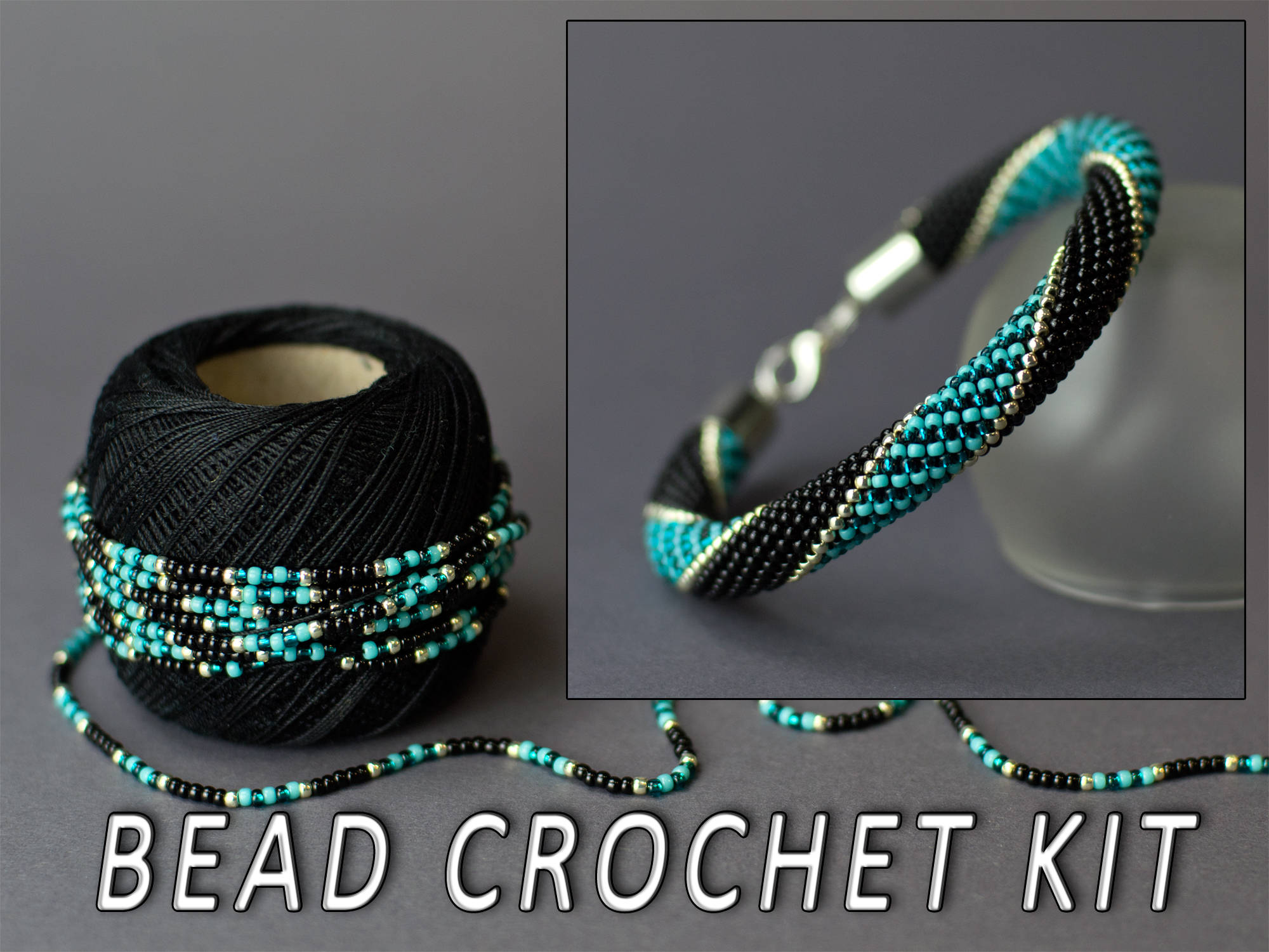 Bead crochet DIY kit bracelet seed bead bracelet kit diy Etsy