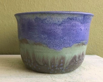 Blue planter, green planter, ceramic planter, orchid planter, aloe vera pot