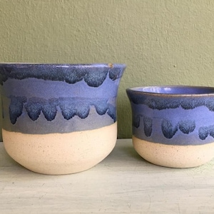 Blue planter, set of ceramic planters, ceramic planter, aloe vera pots, Mother's day gift