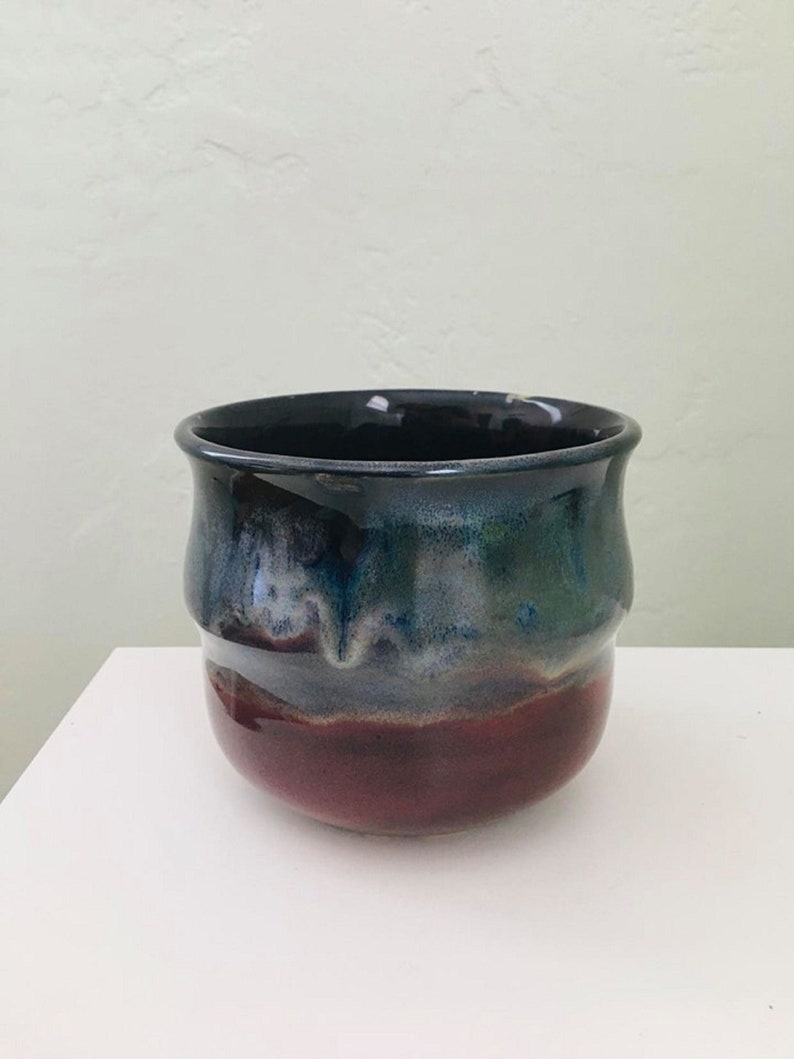 aloe planter Ceramic planter succulent pot drainage hole purple planter blue planter gray planter