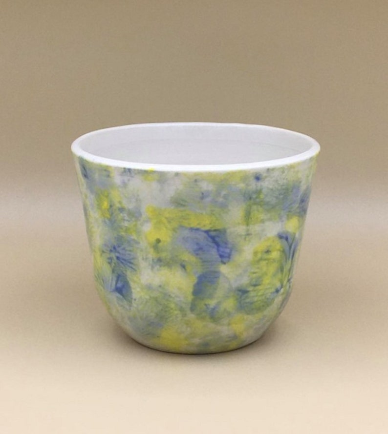 Ceramic Planter small planter yellow planter Blue planter