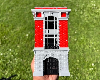 KLEUR Klein miniatuur N-schaal Hook & Ladder Co. 8 Ghostbusters Firehouse-monument