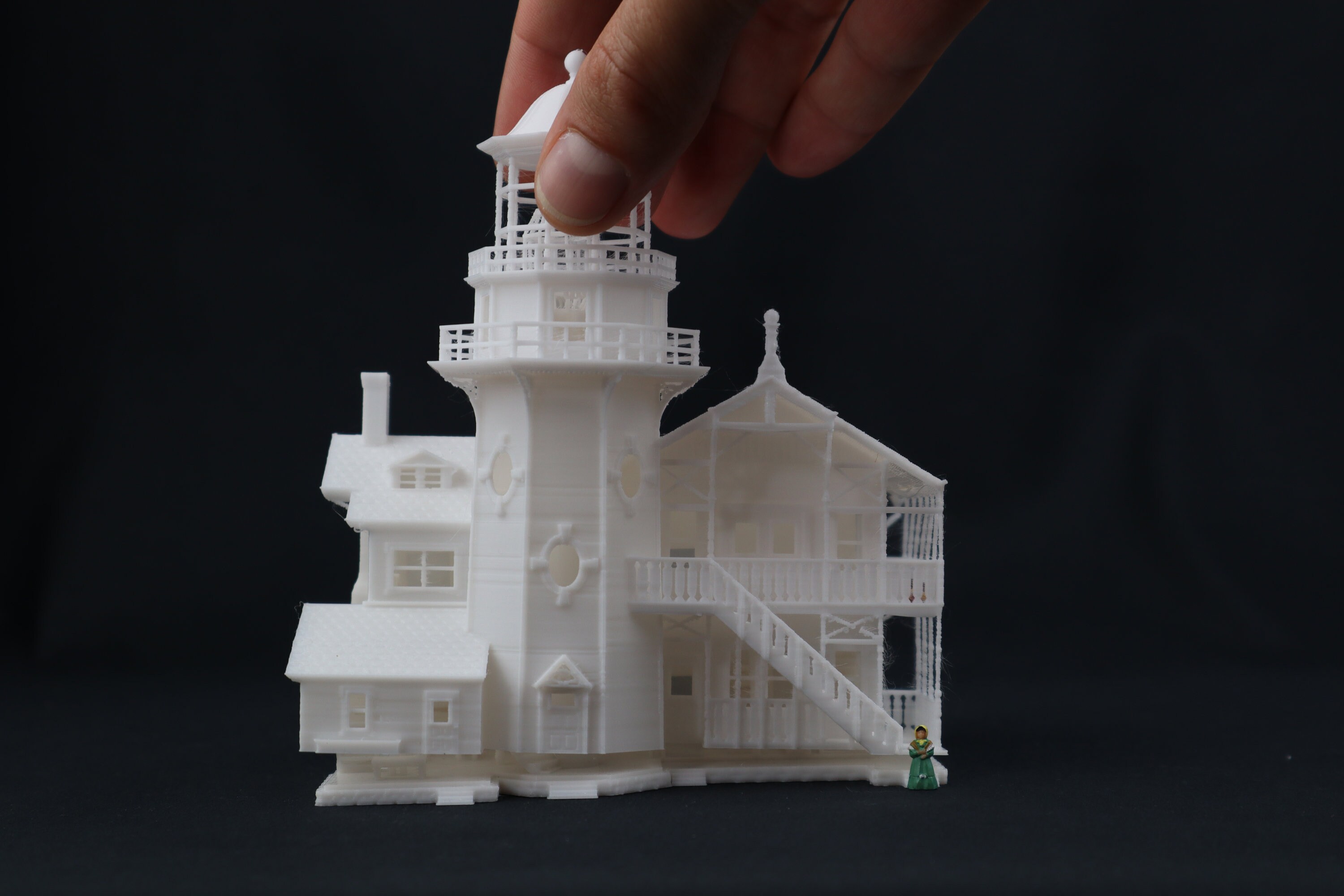 SMALL N-scale Miniature Victorian #9 Lighthouse Train Layout W ...