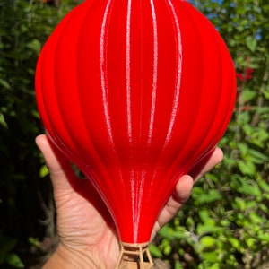 Large Miniature RED COLOR O-Scale Hot Air Balloon for Model or Dollhouse