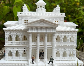 The Shipley Mansion - New Orleans Style Southern House by GoldRushBay HO Scale 1:87 Assembled & Built Ready