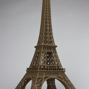 Miniature Detailed Paris France Eiffel Tower Model 19-inches tall Brown