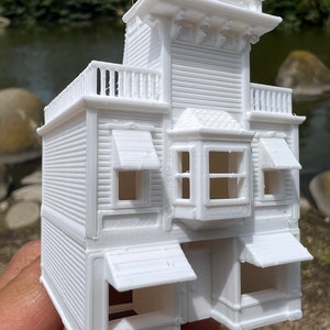 GoldRushBay N-Scale Victorian Main Street Elias’ Shop Building Miniature Built 1:160