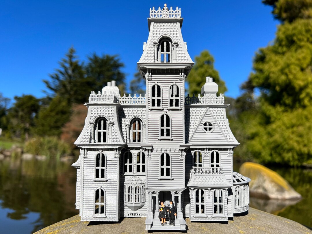 Miniature 37 Gray Hoscale Addams House Victorian Mansion Nevermore