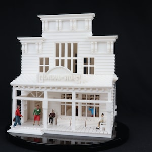 Large O-Scale 1:48 Miniature Old West Frontier General Store Built Includes Interiors