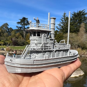 Miniature N Scale Railroad Tugboat Built Train Layout 1:160