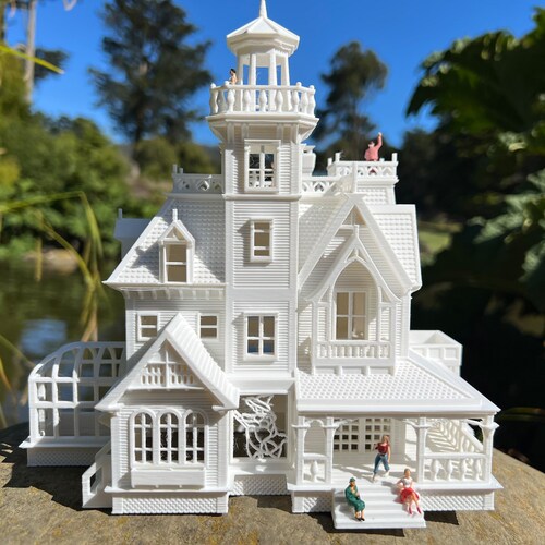 Miniatyr HO-skala Praktisk Häxmagi Viktoriansk20-hus