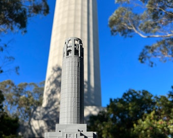 Mała miniatura wieży Coit w skali N, punkt orientacyjny w San Francisco