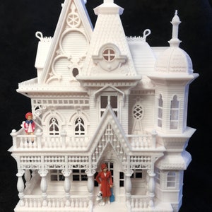 Gold Rush Bay Larger O-Scale Miniature ‘Nob Hill’ Victorian House 1:48 Scale Built White