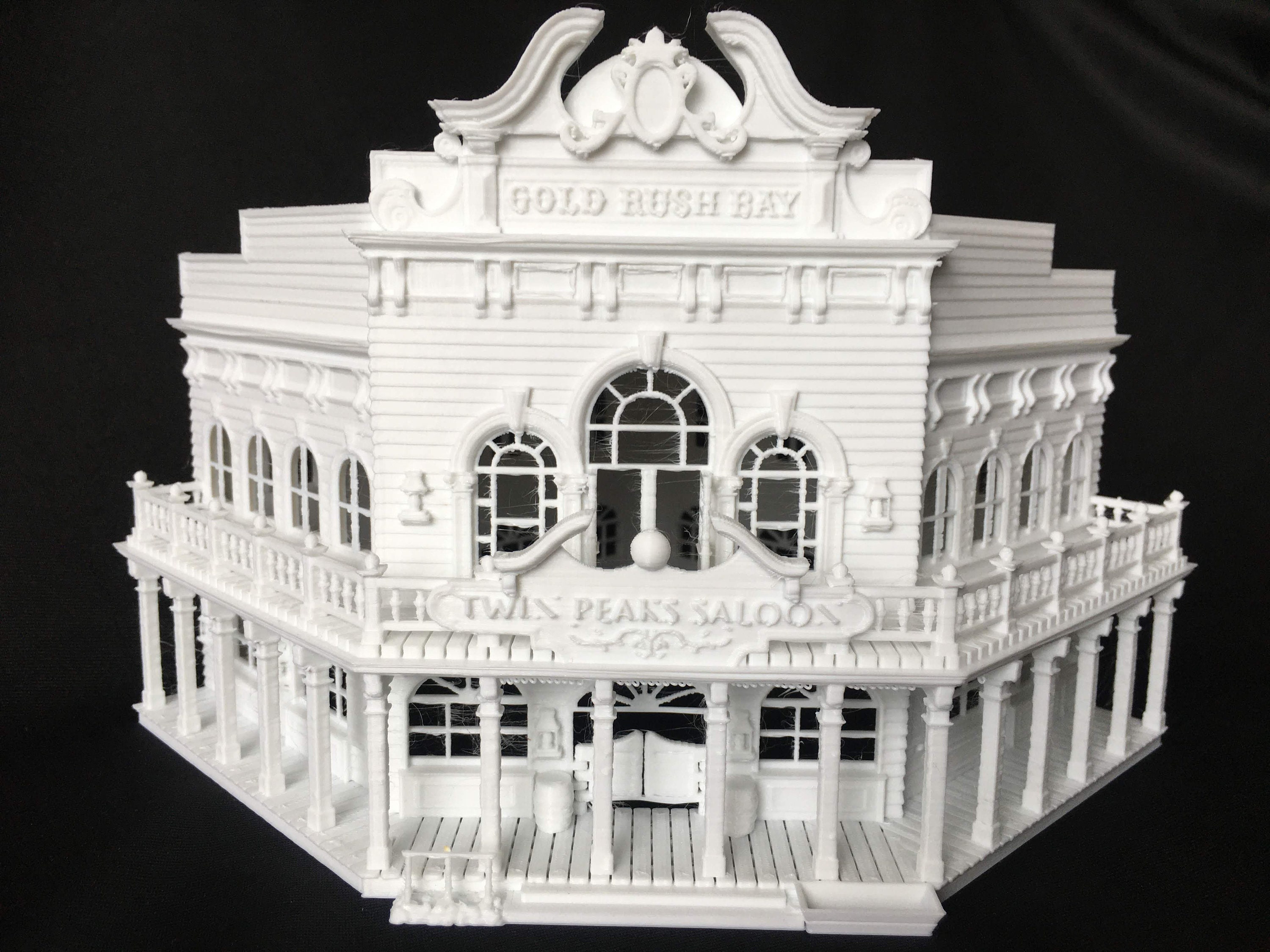 Miniature Old West 1 Saloon/Hotel Built Ready HO Scale Interiors