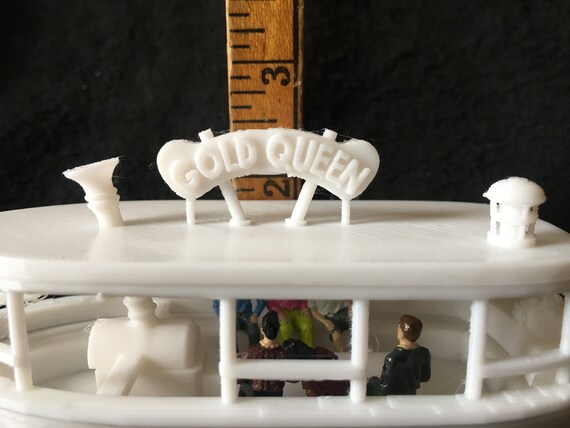 O-scale Jungle Tour Boat Miniature Passenger Excursion Cruise