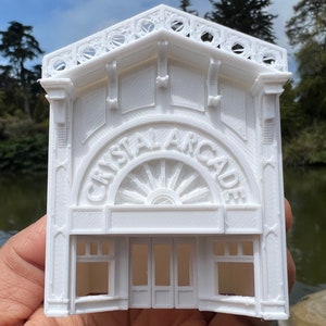 GoldRushBay N-Scale Victorian Main Street Crystal Arcade Facade Miniature Built 1:160