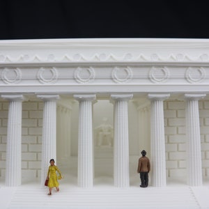 Miniatur Lincoln ROD von Washington DC White (HO-Scale Figuren nicht enthalten)