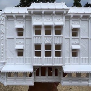 Miniature HO-Scale Victorian Main Street Magic Wurlitzer Shop 1:87