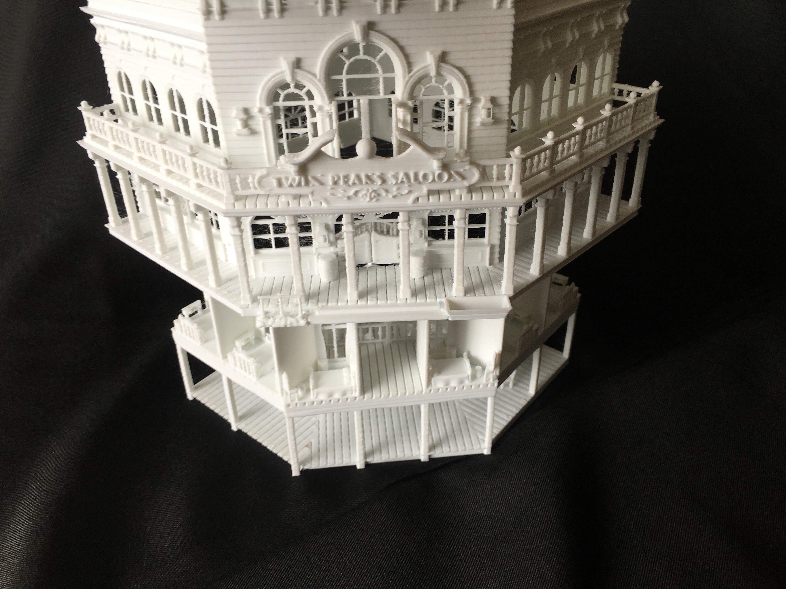 Miniature Old West 1 Saloon/Hotel Built Ready HO Scale Interiors