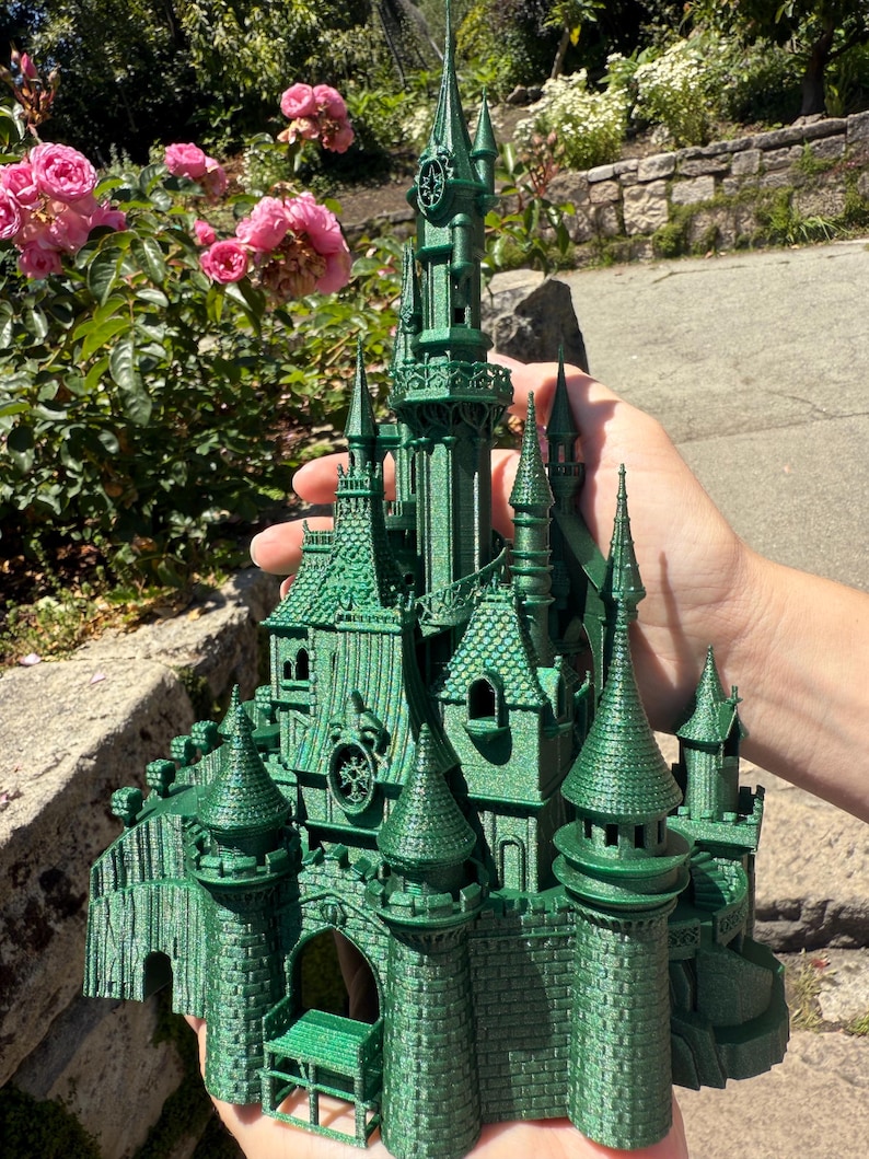 Turret And Roses Miniature Emerald Green Castle N-scale Built Assembled Fantasy #11 ...