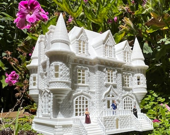 Petit Château Miniature à l'Échelle N Sams Blanc 1:160 par Gold Rush Bay