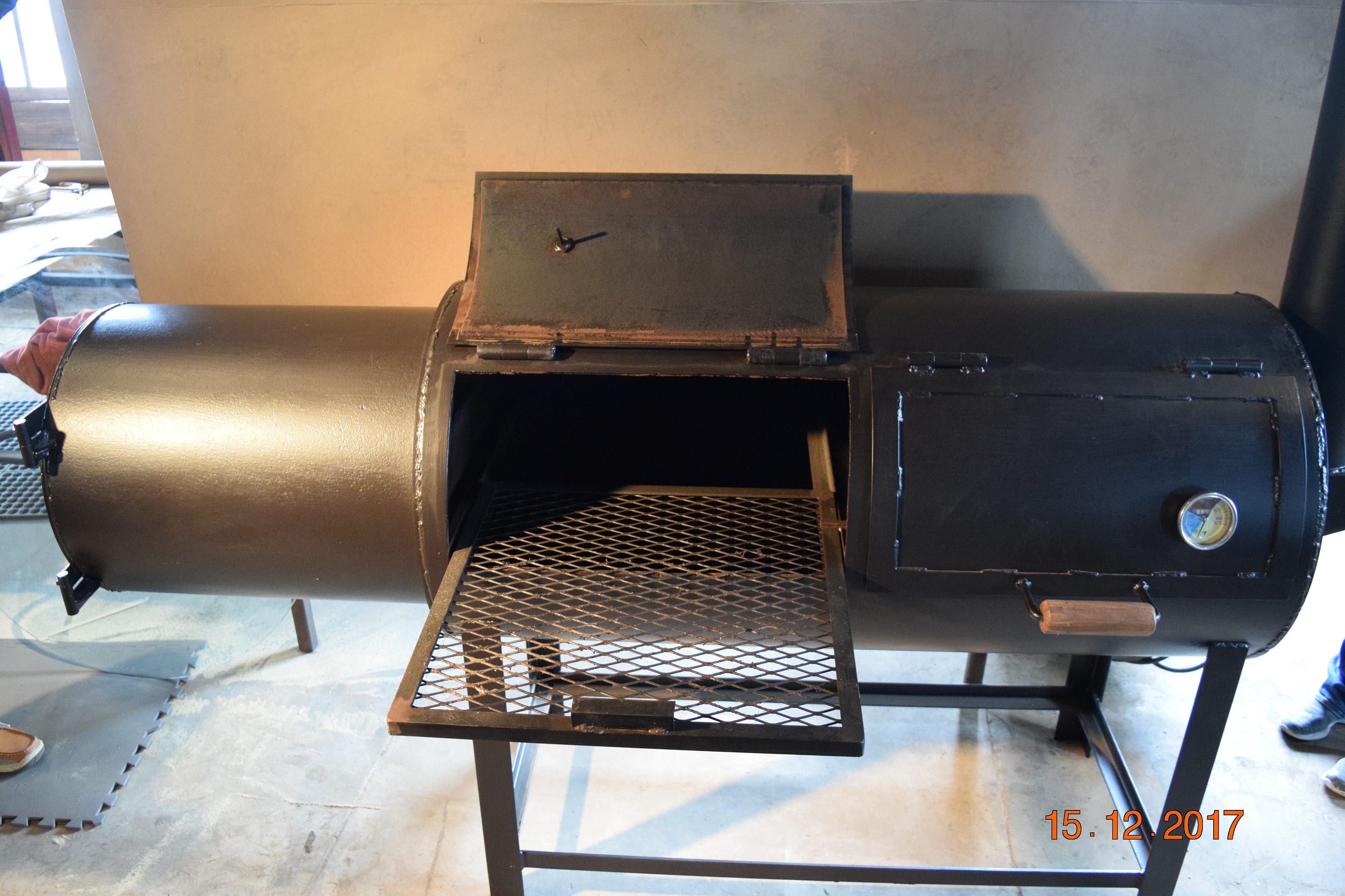 Custom Wood Burning Smoker Etsy