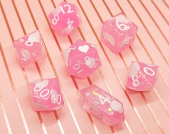 Strawberry Cow | Pink Version | Strawberry | 7pc Dice Set |