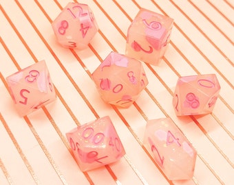 Strawberry Cow | White Version | Strawberry | 7pc Dice Set |