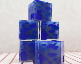 Minecraft | Lapis Ore | Block | Dice Set | D6 | Minecraft Style