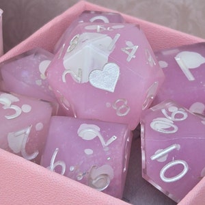 Strawberry Cow Pink Version Strawberry 7pc Dice Set image 2