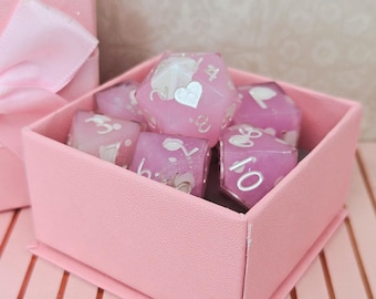 Strawberry Cow | Pink Version | Strawberry | 7pc Dice Set |