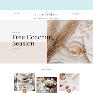 Valerie - Blog & Shop WordPress Theme Elementor, Minimal Wordpress Theme, Plantillas prefabricadas, Tema del sitio web
