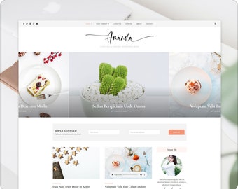 Amanda WordPress Theme - Minimal Blog Theme , Premade Blog Themes , Responsive Blog Templates