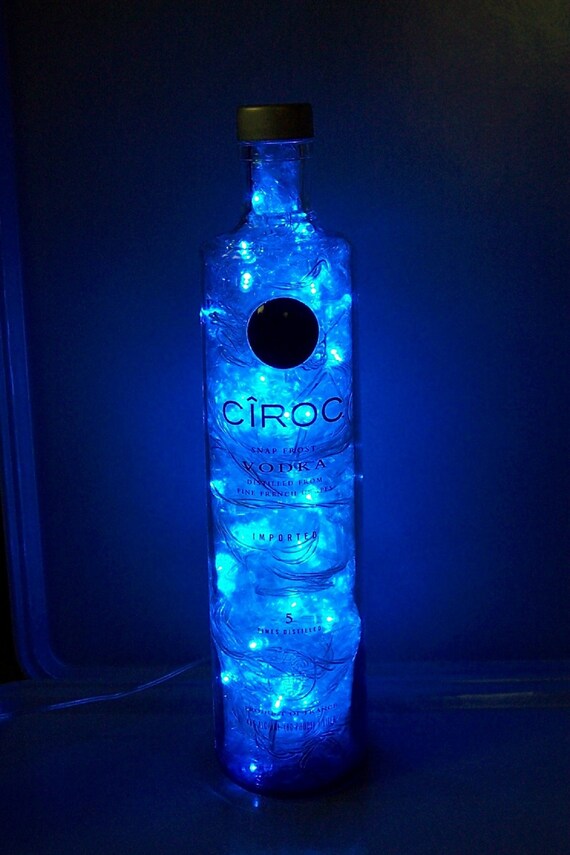 Empty 1L Ciroc bottle-Blue