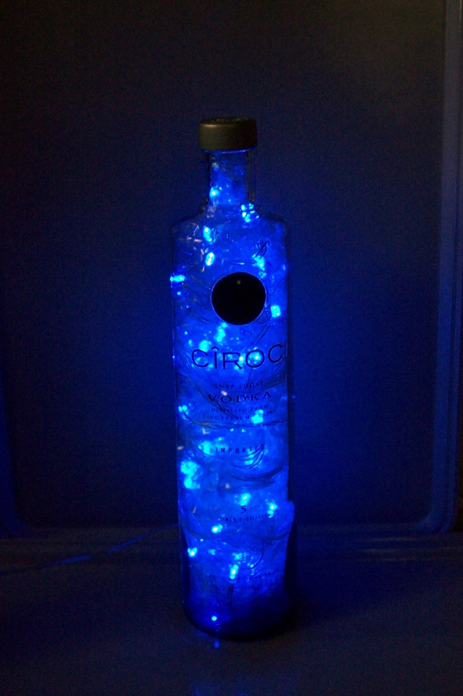 CIROC Snap FROST Vodka 1L Liquor Bottle w/100 Blue LED Motion Etsy