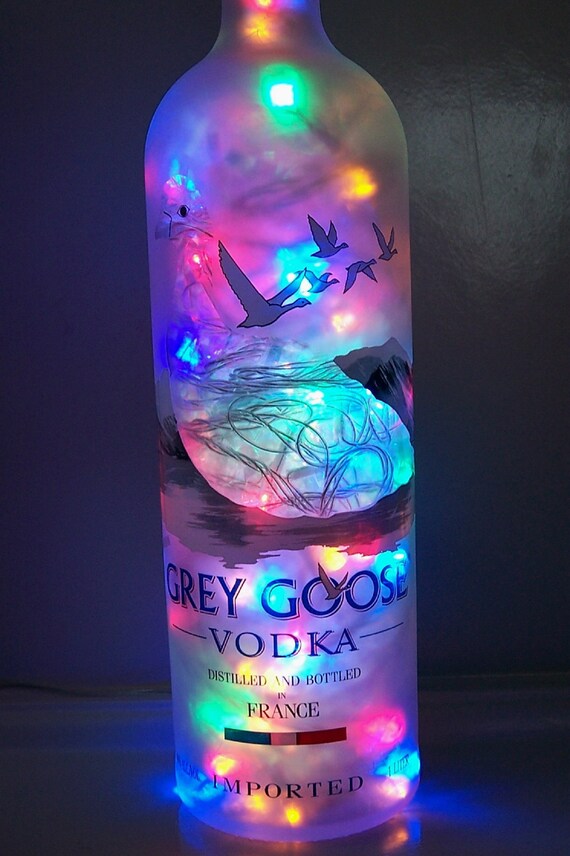Grey Goose Vodka 1l Liquor Bottle Accent Light W 100 Color Etsy