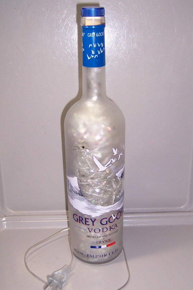 GREY GOOSE Vodka 1L Liquor Bottle Accent Light w/100 Color Etsy