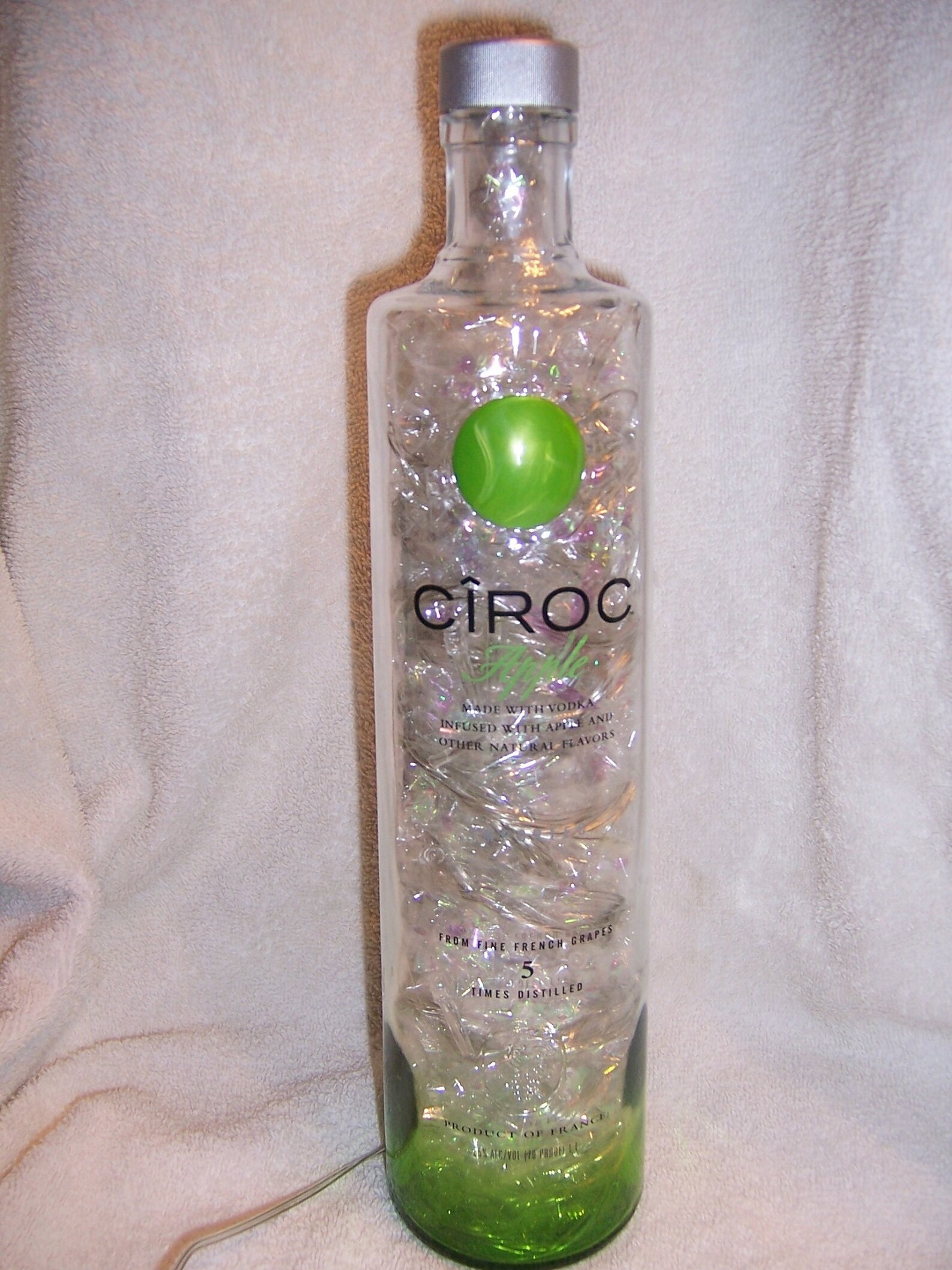 CIROC Apple Vodka 1L Liquor Bottle W/100 Green Motion LED Etsy