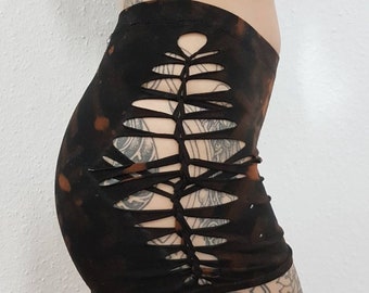 XS-4XL black short shorts hot pants cotton black cutouts cutout goa pixie forest psy boho burning gothic weave lacing slit festival